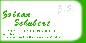 zoltan schubert business card